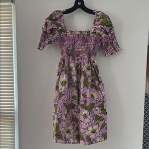 Tory Burch Floral Puff Sleeve Dress